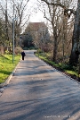 Die neue Dorfstraße mit Blick zur Kirche